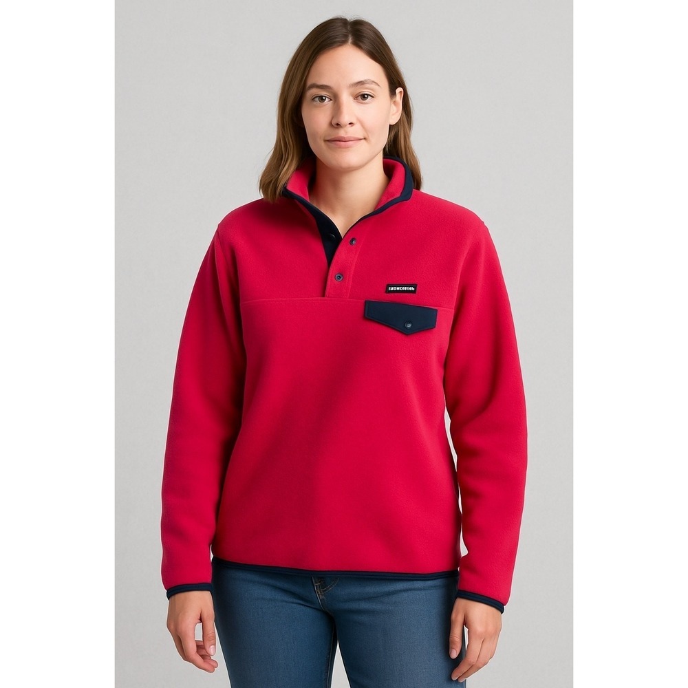 Patagonia Synchilla Snap-T Fleece Pullover Men's Large Rare Pink w/ Purple Trim